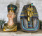 Large Egyptian Pharaoh King Tut And Queen Nefertiti Bust Statue Set Of 2 Decor