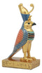 Ebros Egyptian God Horus Falcon Bird On Hieroglyphic Pedestal Statue 8.75"H