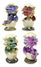 Whimsical Baby Dragon Egg Hatchlings Bobblehead Figurine Set In Metallic Colors