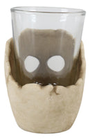 Ebros Grinning Skull Shot Glass Set of 12 Altar of Skulls Skeleton Ossuary Skull