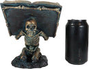 Dead Man's Curse Skeleton Slave Holding A Witch Poison Apple Spell Book Figurine