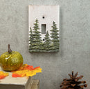 Rustic Evergreen Pine Trees Forest Wall Cover Plate 2-Pack Single Toggle Switch