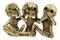 Ebros Gothic Alchemy See Hear Speak No Evil Skeletons Macabre Figurine