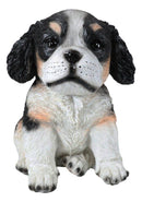 Pet Pal Black White And Tan English Cocker Spaniel Dog Puppy Sitting Figurine