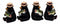 Catch Of The Day Fishing Bears With Bass Fish Figurine Set 4"H Hunting Bears