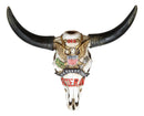 Western Veteran USA Great Seal Eagle Emblem Patriotic Cow Skull Wall Decor