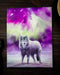Ebros Anne Stokes Aurora Borealis Howling Wolf Wood Framed Picture Canvas Wall Decor