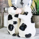 Ceramic Bovine Love Holstein Cows Couple Dancing Salt And Pepper Shakers Set