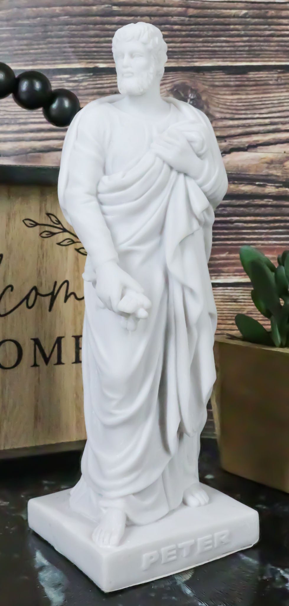 Bertel Thorvaldsen Copenhagen Museum Christ Hall Apostle Saint Peter Statue - Ebros Gift