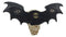 Ebros Large Horned Demon Vampire Skull With Bat Wings Wall Decor 16" Wide 3D Wall Plaque Figurine Decor