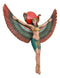 Large Ancient Egyptian Goddess Isis Ra With Open Wings Wall Decor Statue Plaque
