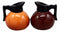 Breakfast Black Or Cream Coffee Pots Salt And Pepper Shakers Ceramic Figurines