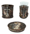 Le Fleur Cross Birch And Pinecones Tumbler Cup Soap Dish & Toothbrush Holder