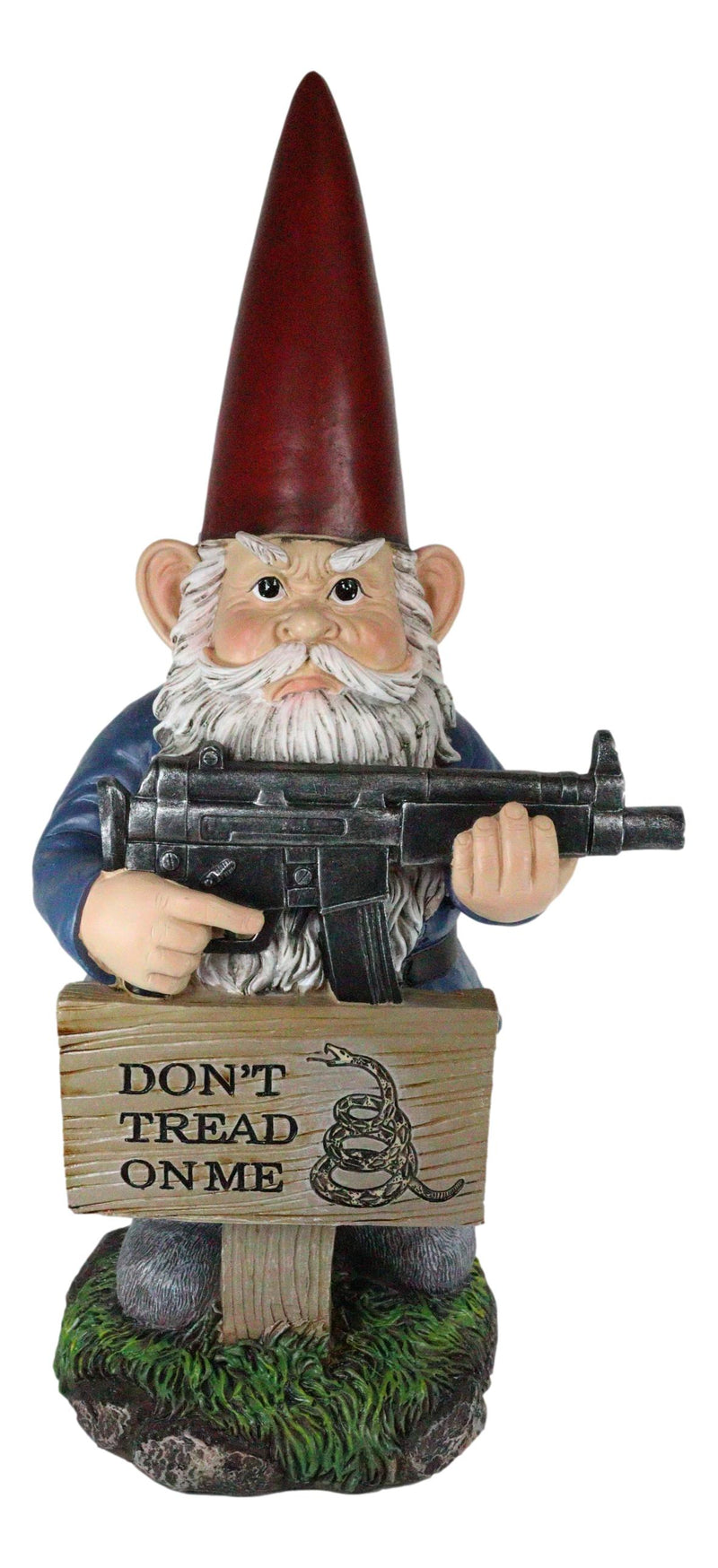 Ebros Don't Tread On Me Angry Old Mr Gnome With Rifle By Sign Guest Greeter Statue