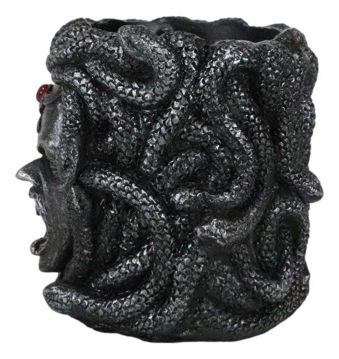 Greek Goddess Severed Medusa Head With Snake Hairs Stationery Brush Pen Holder