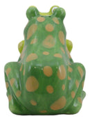 Ribbit Love Green Tree Frogs Toads Kissing Ceramic Salt And Pepper Shakers Set