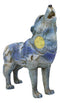 Moon Mountain Native Tribal Howling Wolf Totem Spirit Figurine Collection 6"L