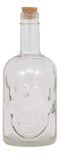 Ebros 30oz Skeleton Skull Liquor Glass Decanter Bottle With 2 Skulls Acrylic Shooters