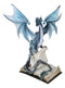 Large 18"H Dragon of Bibliography Sacred Water Spell Book Guardian Statue Decor