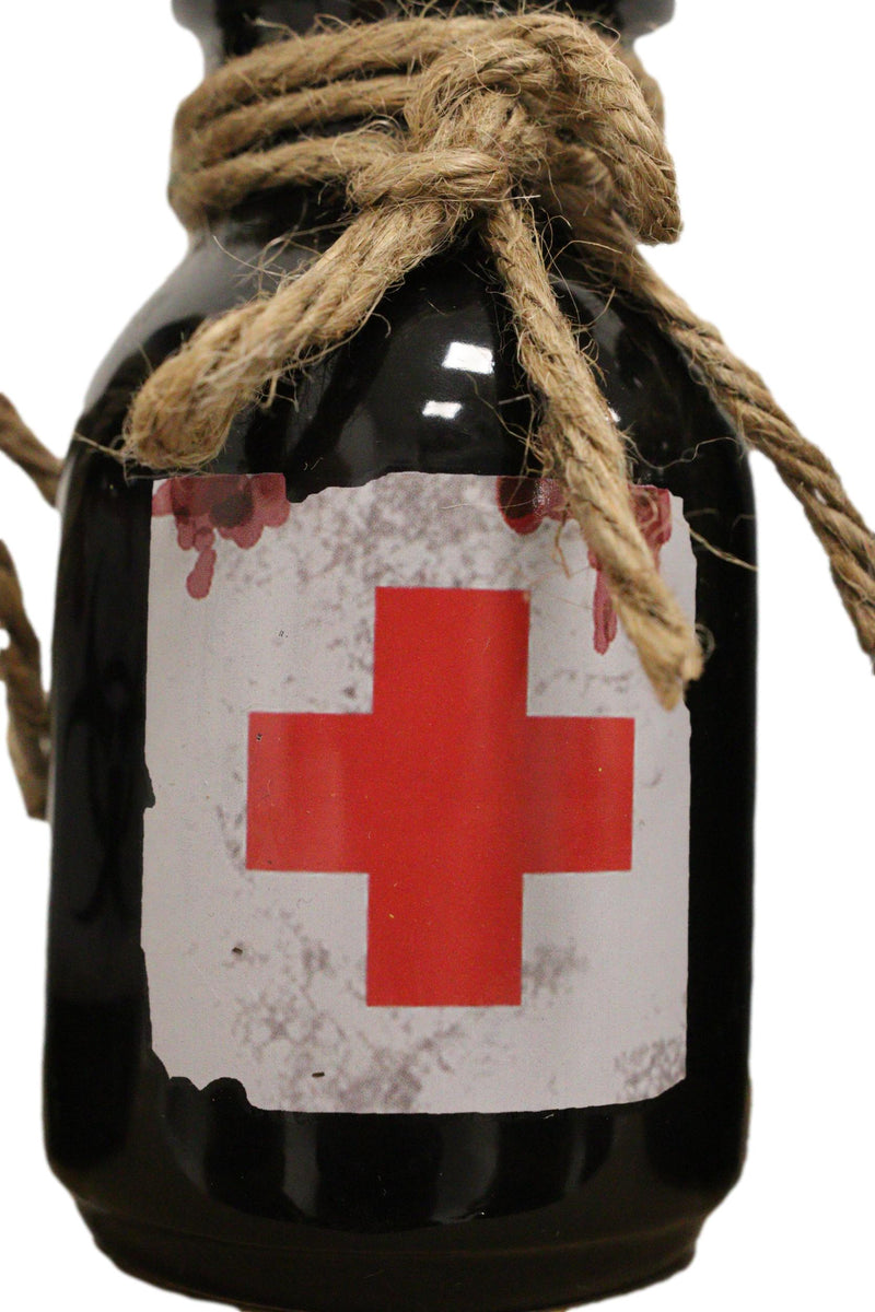 Pack Of 6 Ceramic Magic Voodoo Apothecary Mad Doctor Potion Bottles Props