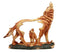 Ebros Howling Gray Alpha Wolf Figurine in Faux Wood Finish Home Decor Sculpture