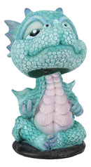 Ebros Wyrmling Baby Hatchling Blue Drake Yoga Dragon Bobblehead Figurine 4"H