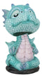 Ebros Wyrmling Baby Hatchling Blue Drake Yoga Dragon Bobblehead Figurine 4"H