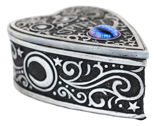 Ouija Spirit Board With Glass Evil Eye Heart Decorative Jewelry Box Figurine