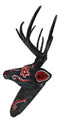 Gothic Day of The Dead Black Red Buck Stag Deer Tribal Sugar Skull Wall Decor