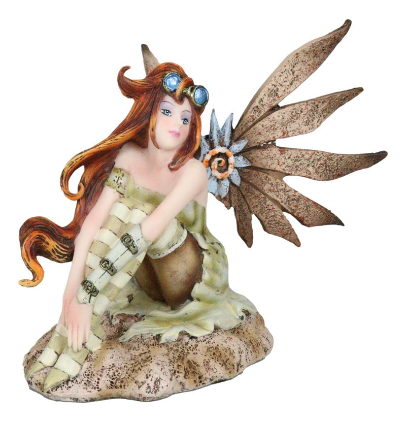 Amy Brown Thinking Of You Steampunk Aviator Pilot Fairy In Robot Wings Figurine