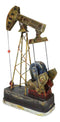 Western Rustic Bronze Finish Nodding Donkey Pumpjack Oil Derrick Rig Figurine