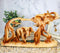 Ebros Gift Wood Decorative African Elephant in Savanna Grassland Scene 12"