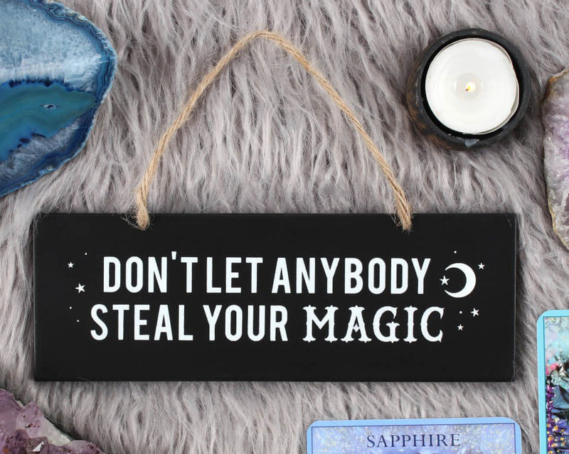 Don't Let Anybody Steal Your Magic With Crescent Moon And Stars Wall Sign Plaque