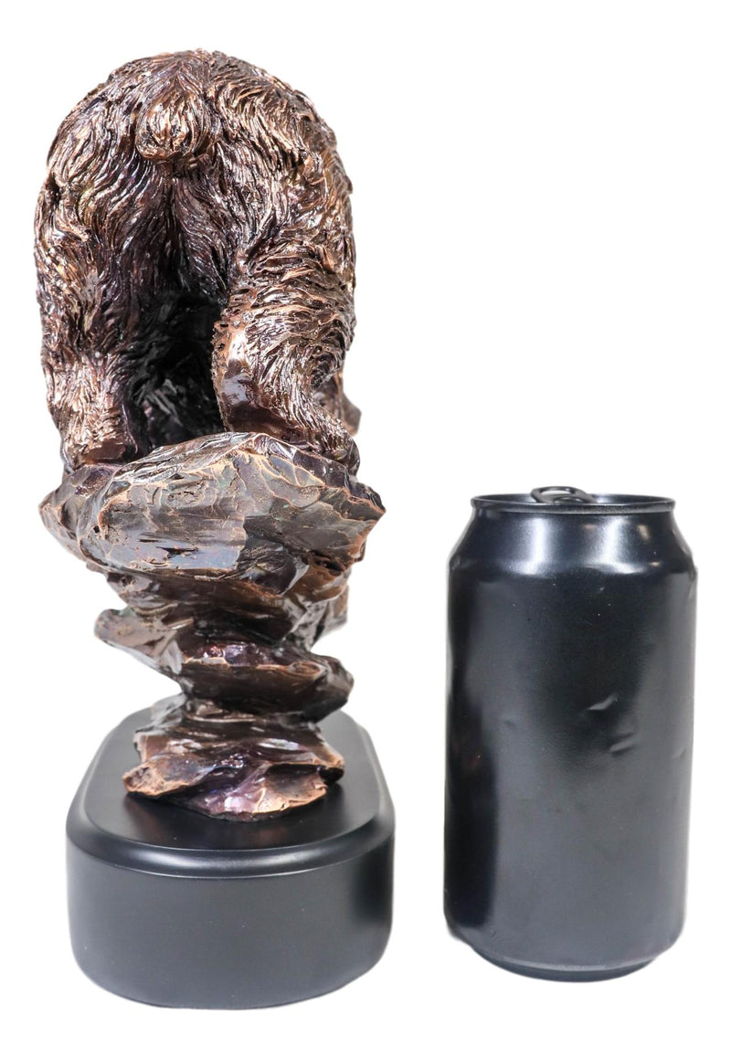 Wildlife Large Grizzly Bear Going Down Hill Bronze Electroplated Resin Figurine