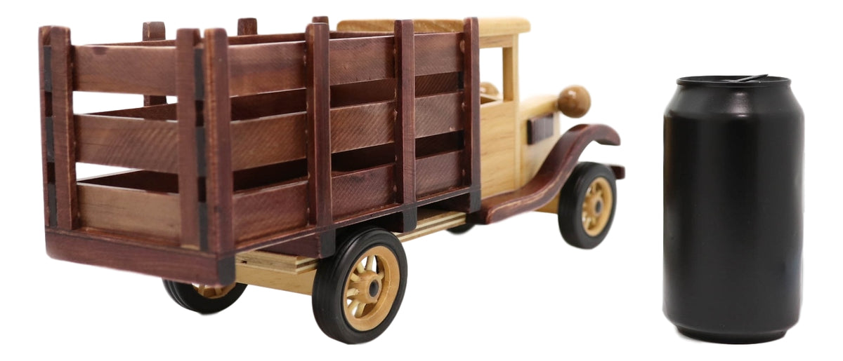 Hand Made Wood Retro Classic Style Model TT Pick Up Truck Wine Holder Figurine
