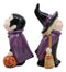 Ebros Halloween Witch Kissing Vampire Salt And Pepper Shakers Set Ceramic Magnet