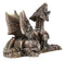 Small Roaring Proton Steampunk Cyborg Dragon Statue Mechanical Robotic Dragon