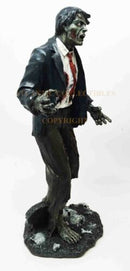 Ebros 10 Inch Zombie Man with Torn Clothes Resin Statue Figurine - Ebros Gift