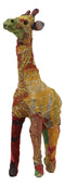 Safari Tall Giraffe Hand Crafted Paper Mache In Colorful Sari Fabric Figurine