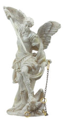 Holy Archangel Saint Michael With Chained Lucifer Statue Holy Eucharist Patron
