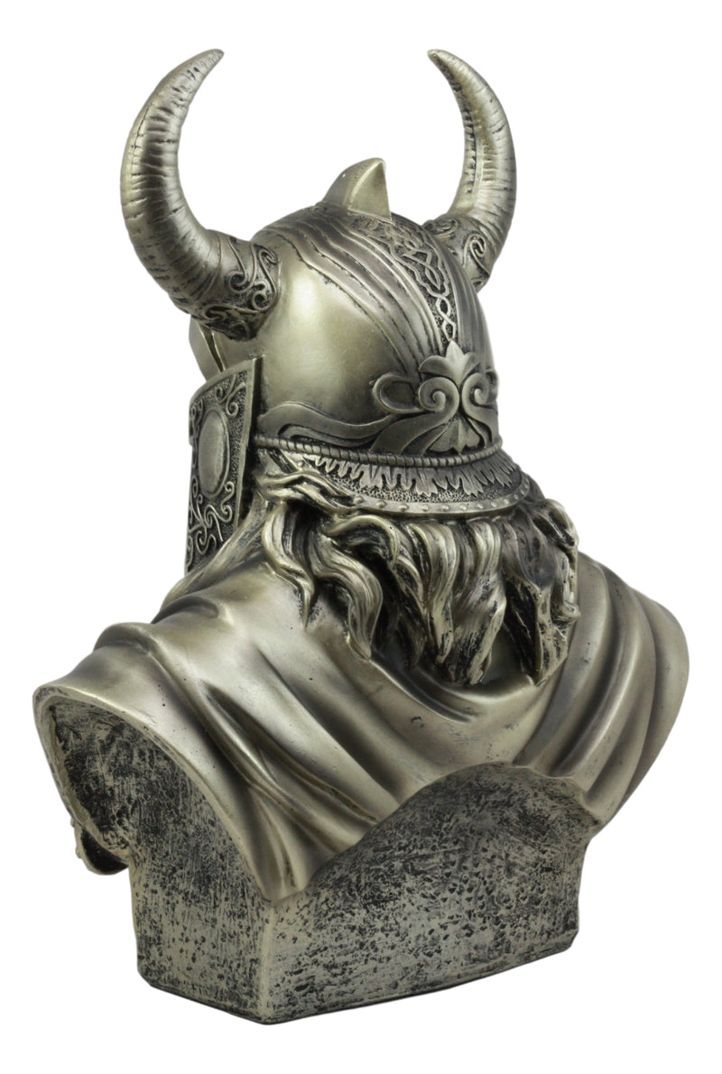 Ebros Warrior God Odin The Alfather Bust Statue 12"H Norse Viking God Odin Ruler Of Asgard Sculptural Figurine
