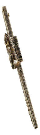 Rustic Western Faux Wooden God Bless Our Family Praying Hands Rugged Wall Cross