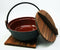 Japanese Cast Iron Sukiyaki Shabu Nabemono Personal Size Hot Pot With Wooden Lid