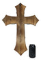Large Rustic Western Crystal Floral Turquoise Occitan Spade Layered Wall Cross