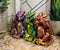 Ebros Metallic Three Wise Baby Dragon Set See Hear Speak No Evil Statue 3.5"H