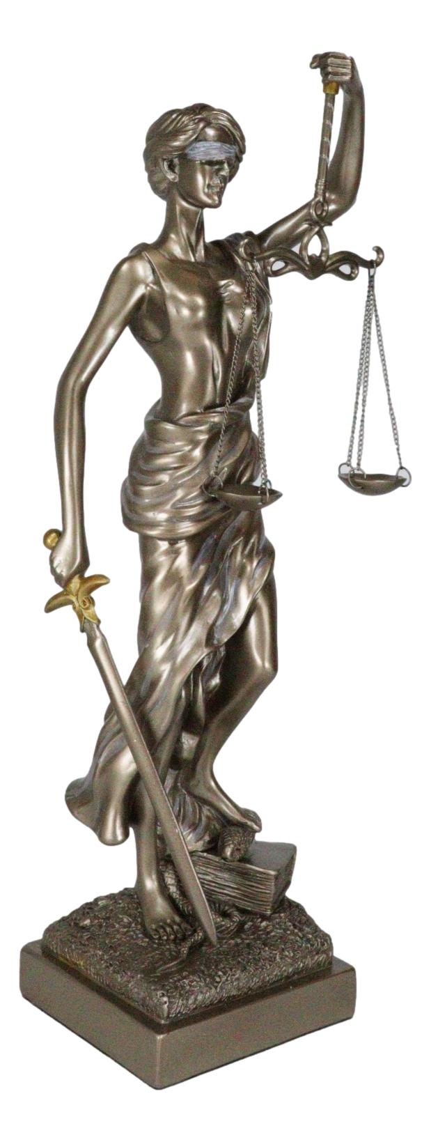 Ebros Gift Resin Contemporary Roman Greek Goddess Lady Of Justice Statue 15"H La Justica Themis