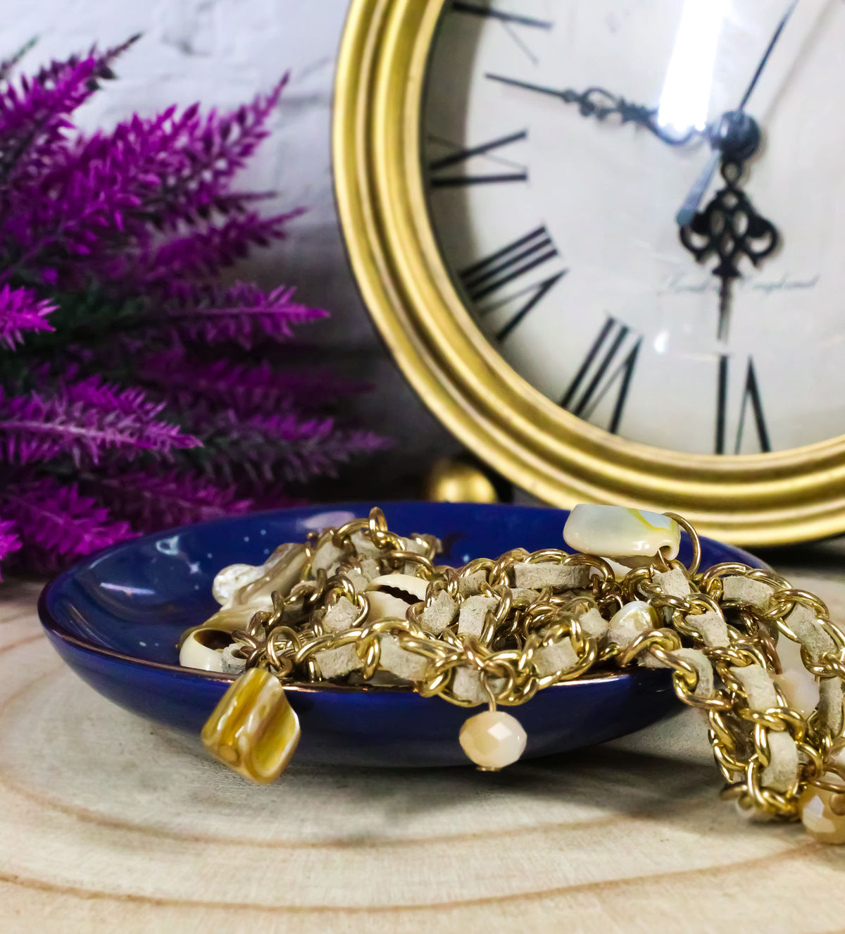 Wicca Astrology Constellation Blue Crescent Moon And Stars Trinket Jewelry Dish