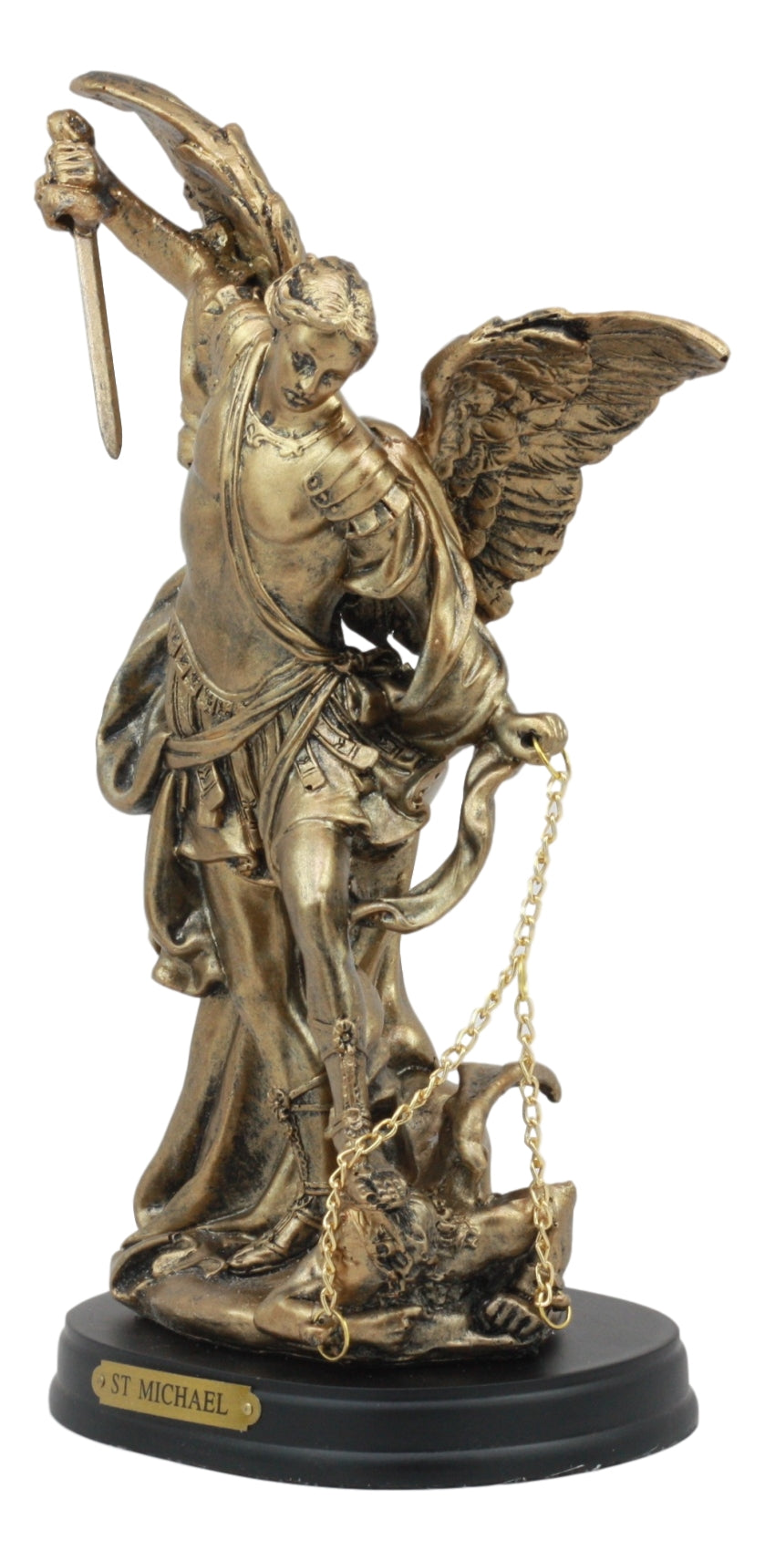 Ebros Byzantine Catholic Church Archangel Michael Slaying Lucifer Statue 8"H - Ebros Gift