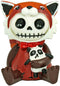Ebros Furrybones Reddington The Red Panda Hooded Skeleton Monster Collectible
