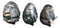 Fat Chibi Medieval Gladiator Knights With Sword Axe And Shield Figurine Set of 3